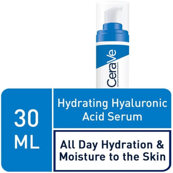 CeraVe Hyaluronic Acid Hydrating Serum | 30ml/1oz | Day & Night Face Serum, Contains Hyaluronic Acid | Suitable for All Skin Types